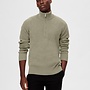 Selected Homme Half Zip Trui 16087985 - Vetiver