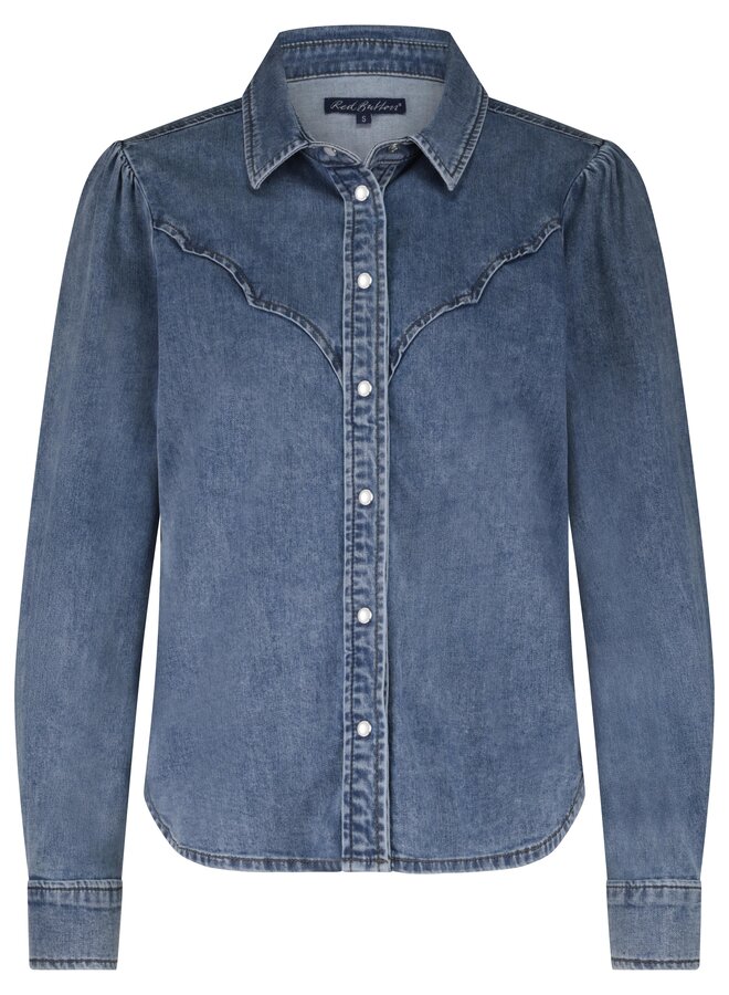 SpijkerBlouse Victoria SRB4604 - 189  Midstone