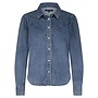 Red Button Denim Blouse Victoria SRB4604 - 189  Midstone