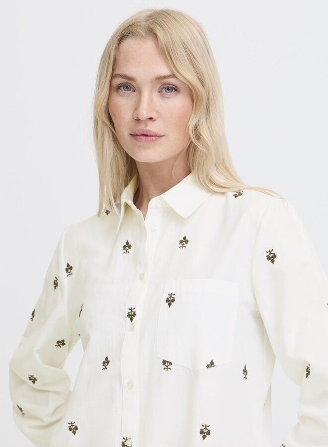 B.Young Blouse BYHILOU 20818220 900002483 - ASPHALT BOHO EMB