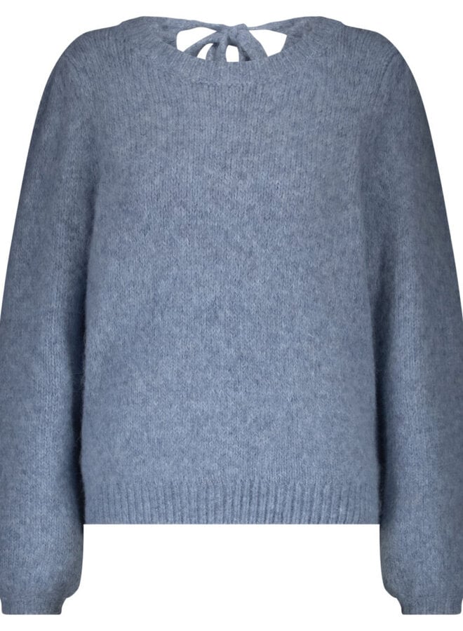 Trui Met Strikdetail SRB4740 - 136 Mid Blue