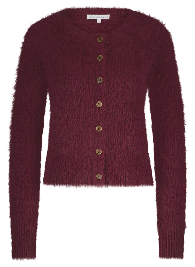 Red Button Vest Fuzzy SRB4643 - 92 Ruby