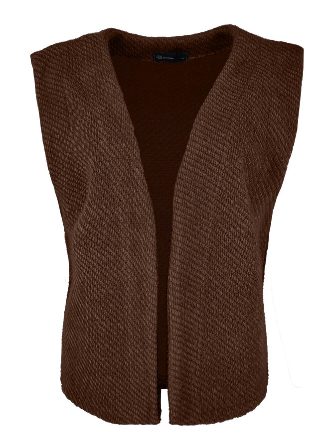 FOS Fashion Gilet Margriet 7291 - 205 Bruin