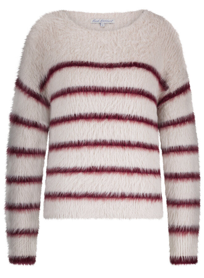 Red Button Fluffy Trui SRB4616 - 447 Cream/Ruby