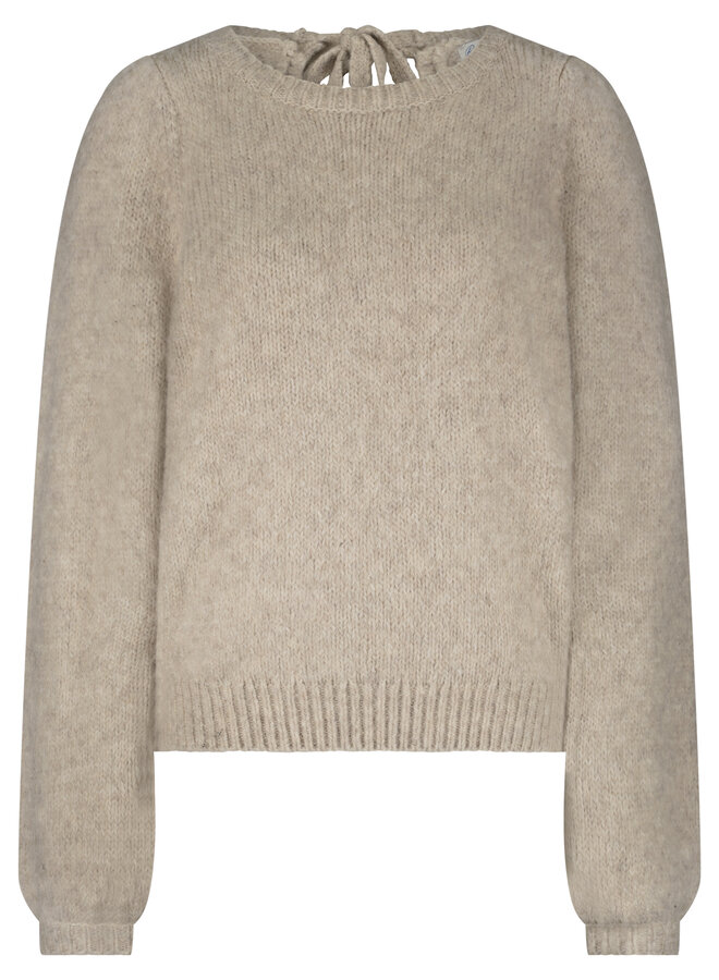 Trui Met Strikdetail SRB4740 - 87  Stone
