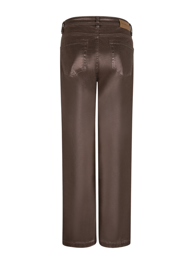 Red Button Wide Leg Jeans Colette Sparkle SRB4692 - 7 Brown