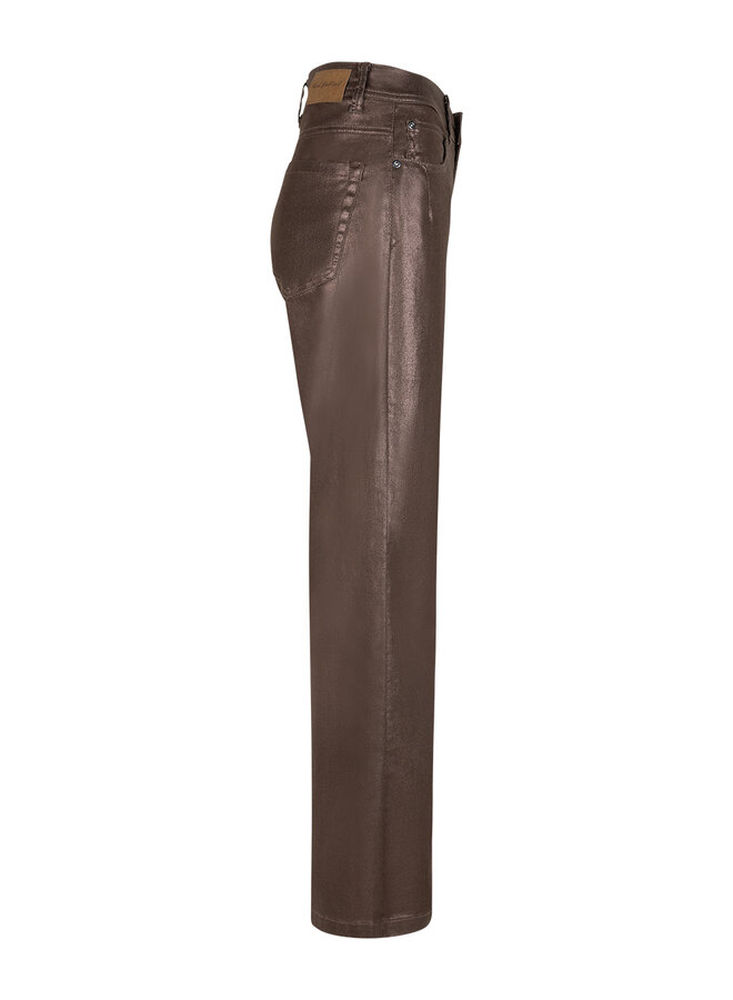 Red Button Wide Leg Jeans Colette Sparkle SRB4692 - 7 Brown