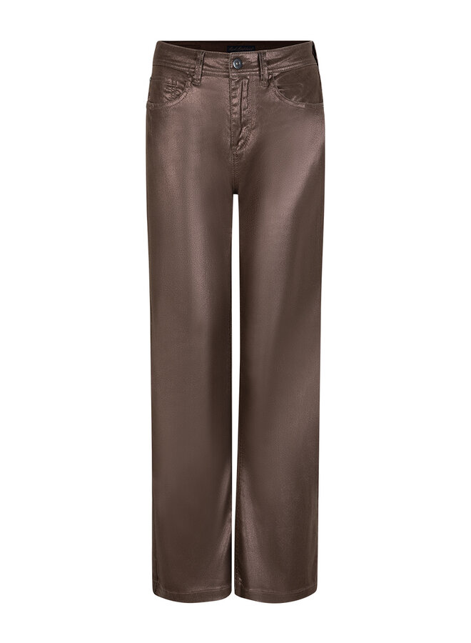 Red Button Wide Leg Jeans Colette Sparkle SRB4692 - 7 Brown