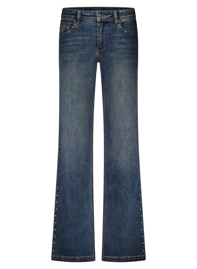 Red Button Wide Leg Jeans Colette Met Studs SRB4613 - 440  Vintage Denim