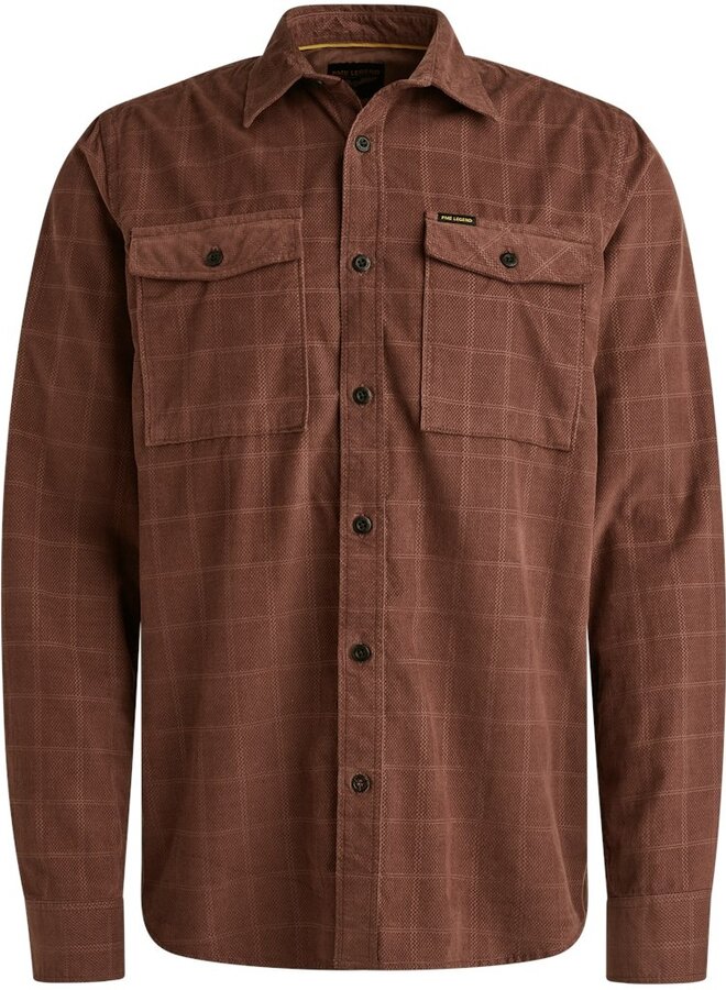 PME LegendOvershirt Corduroy Shaved Square/casual 2 PSI2509242  8203 - Marron