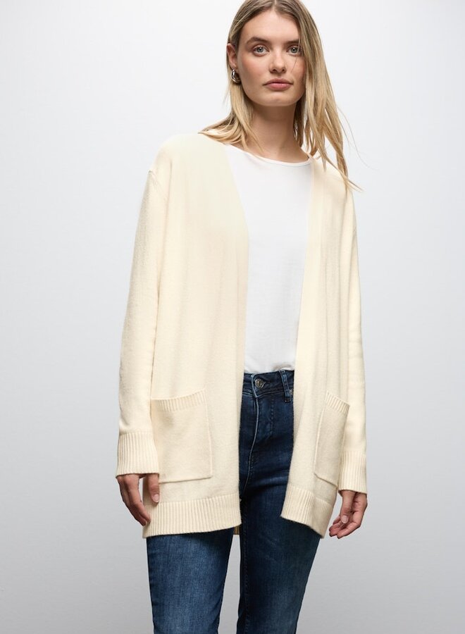 Openvallend vest Cosy Open Cardigan - 16351 Soft Beige