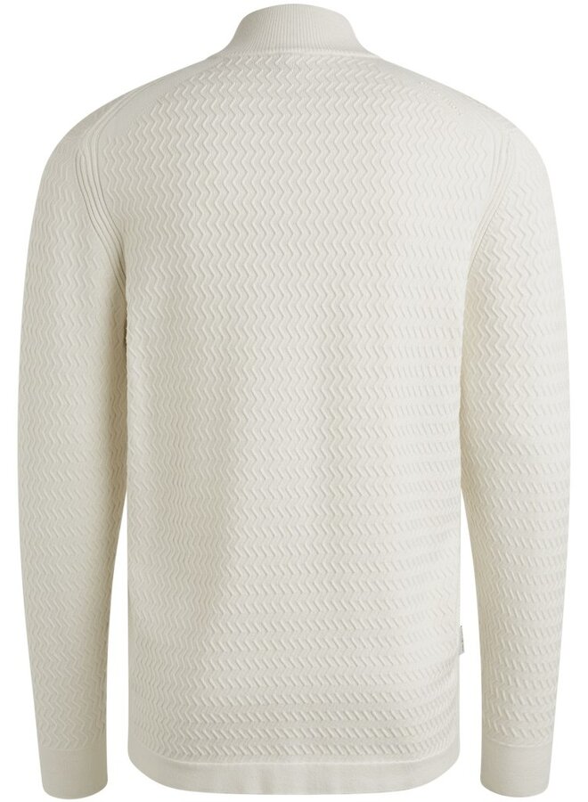 CAST IRON Trui half zip soft blend CKW2509330 - 9001 - vaporous gray