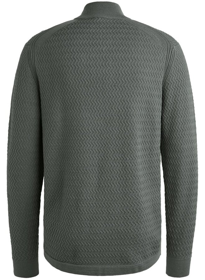 CAST IRON Trui half zip soft blend CKW2509330 - 9096 stormy weather