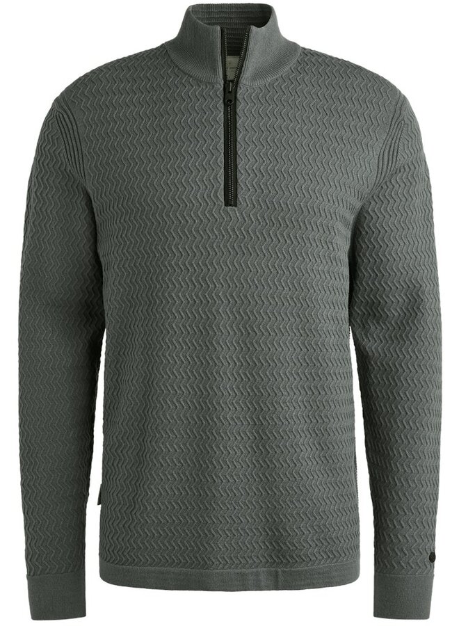 CAST IRON Trui half zip soft blend CKW2509330 - 9096 stormy weather