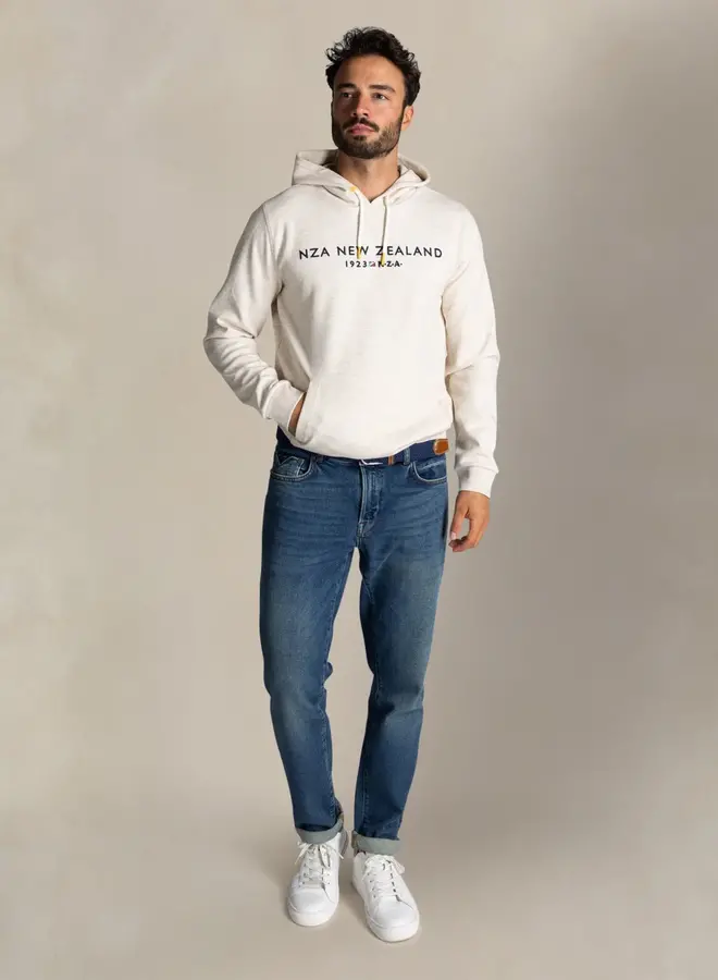 new zealand auckland NZA Trui SWEAT HOODED 25HN316 - warm beige melange