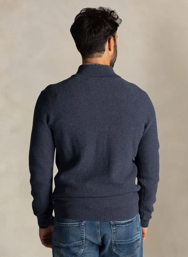 new zealand auckland NZA Half zip trui 25HN478 - Mazarine blue melange