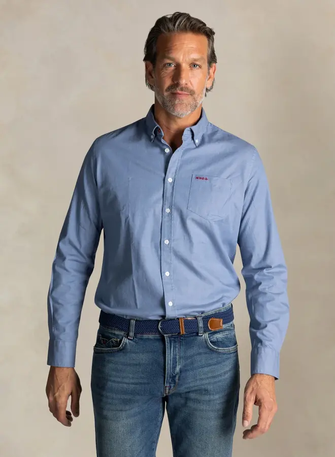 new zealand auckland NZA Overhemd 25HN500 - Soft Blue melange