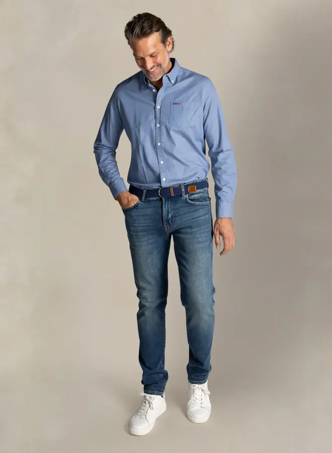 new zealand auckland NZA Overhemd 25HN500 - Soft Blue melange