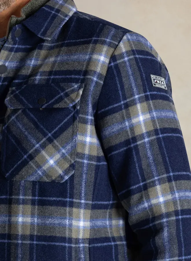 new zealand auckland NZA Overshirt 25HN578 - ICON NAVY MELANGE