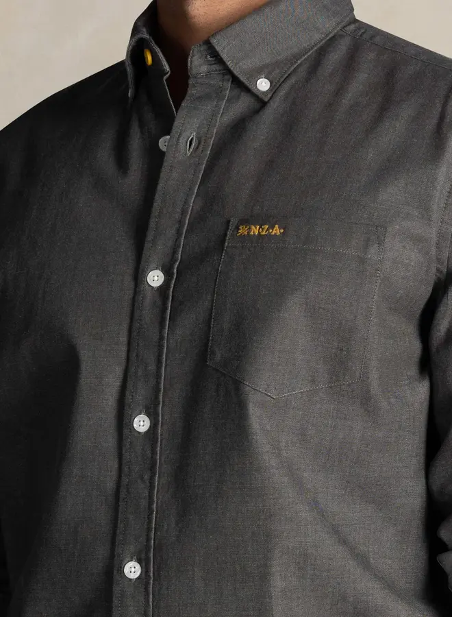 new zealand auckland NZA Overhemd 25HN500 - BOTTLE GREEN MELANGE