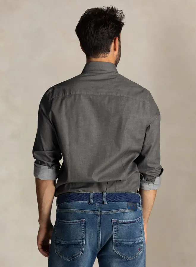 new zealand auckland NZA Overhemd 25HN500 - BOTTLE GREEN MELANGE