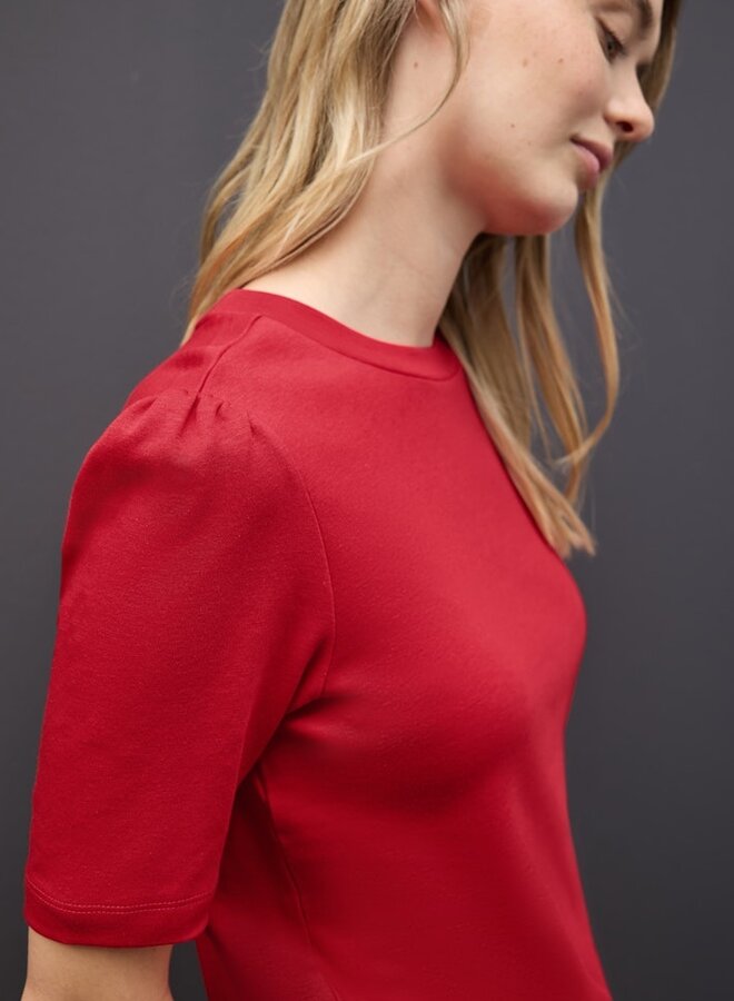 Shirt Met Pofmouw  A323995 16865 - Racing Red