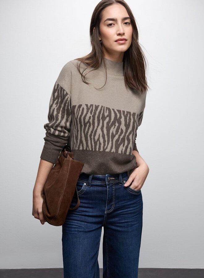 Street One Trui A303479 - Dark Nomad Brown Mel