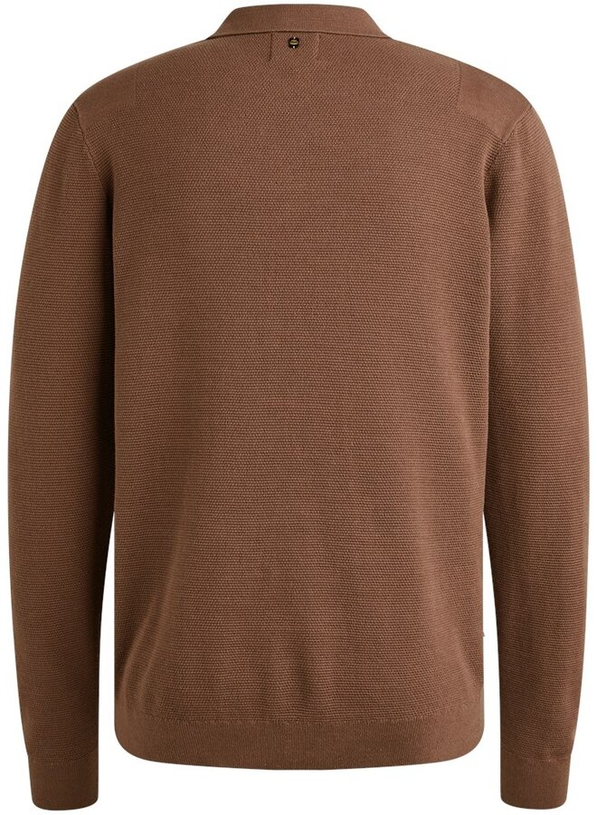 PME Legend Polo Lange Mouw PPS2509851 - 8203 Marron