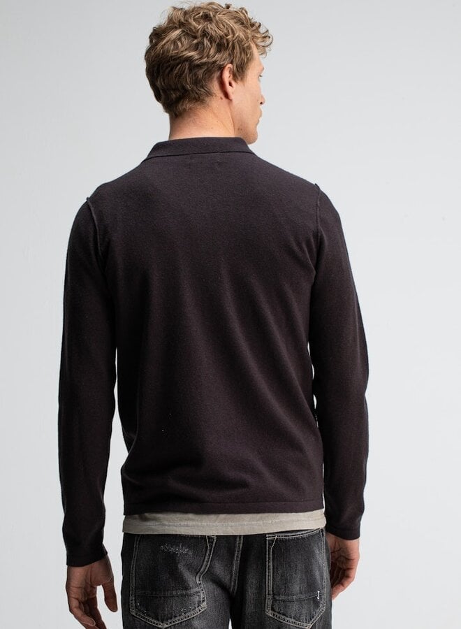 Butcher of blue Trui Polo M2126015 - 694 topaz brown