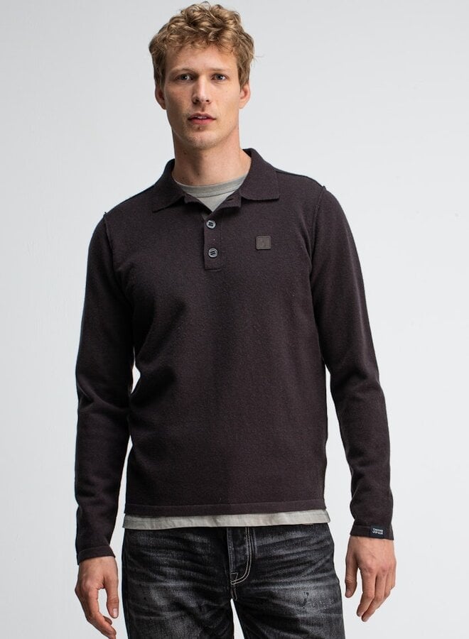 Butcher of blue Trui Polo M2126015 - 694 topaz brown