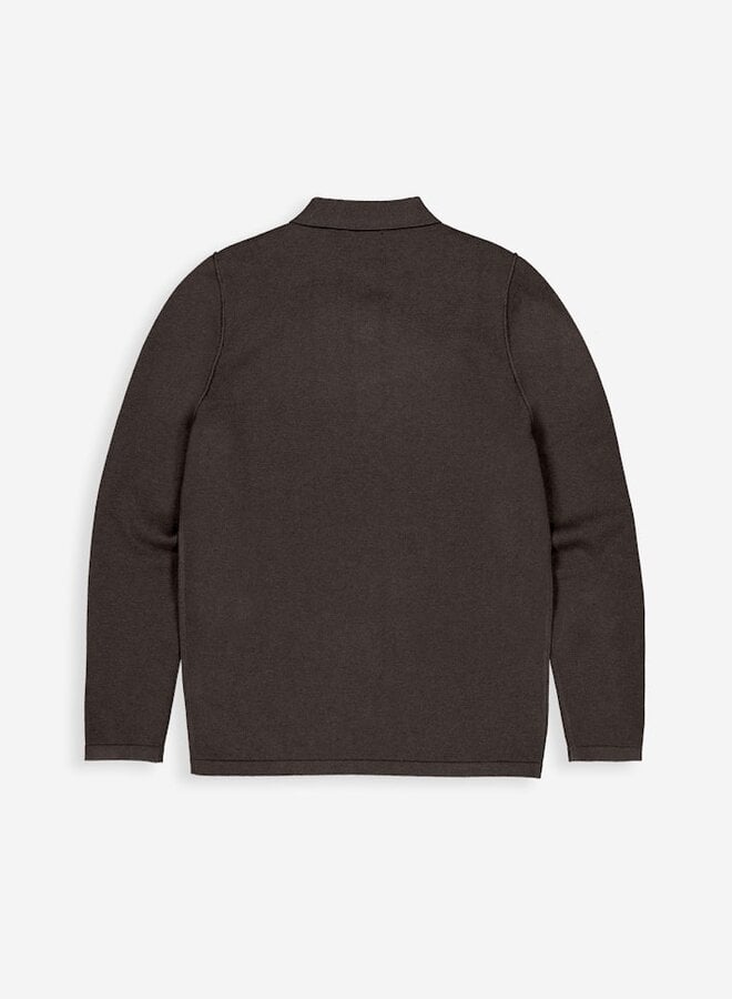 Butcher of blue Trui Polo M2126015 - 694 topaz brown