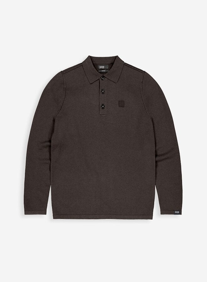 Butcher of blue Trui Polo M2126015 - 694 topaz brown