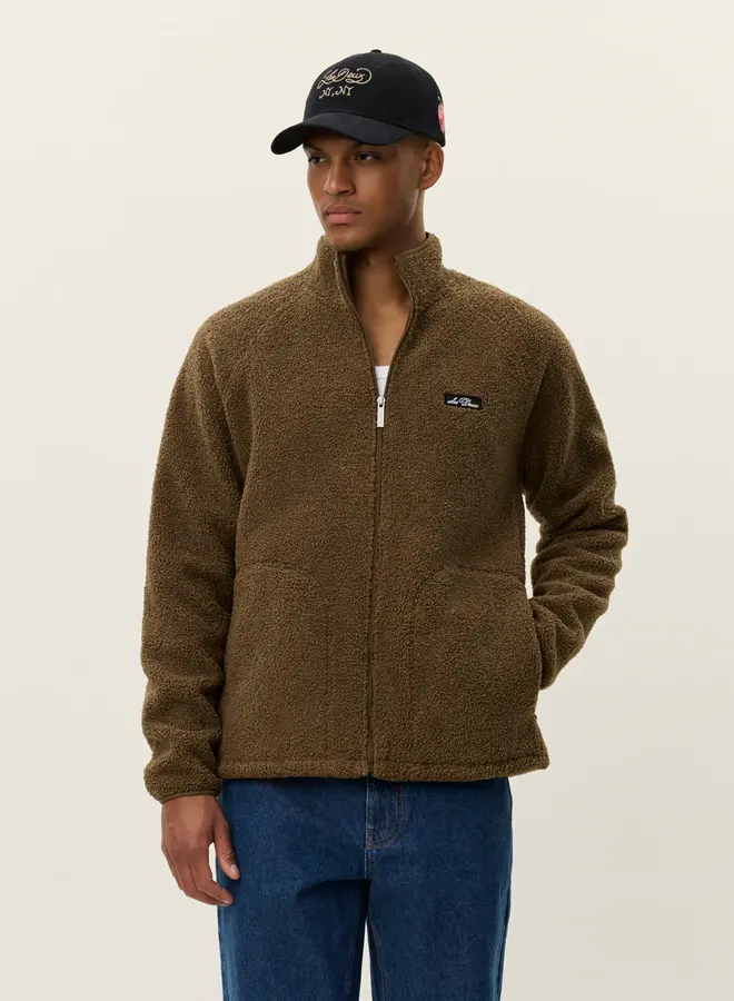 Les Deux Vest 1000395 Creed Teddy Jacket - 826 Teak