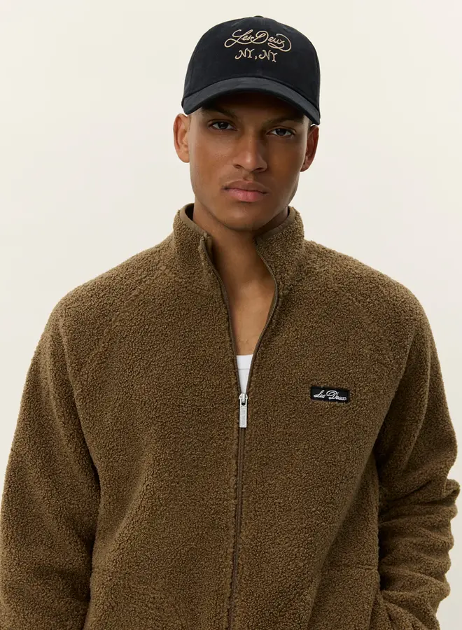 Les Deux Vest 1000395 Creed Teddy Jacket - 826 Teak