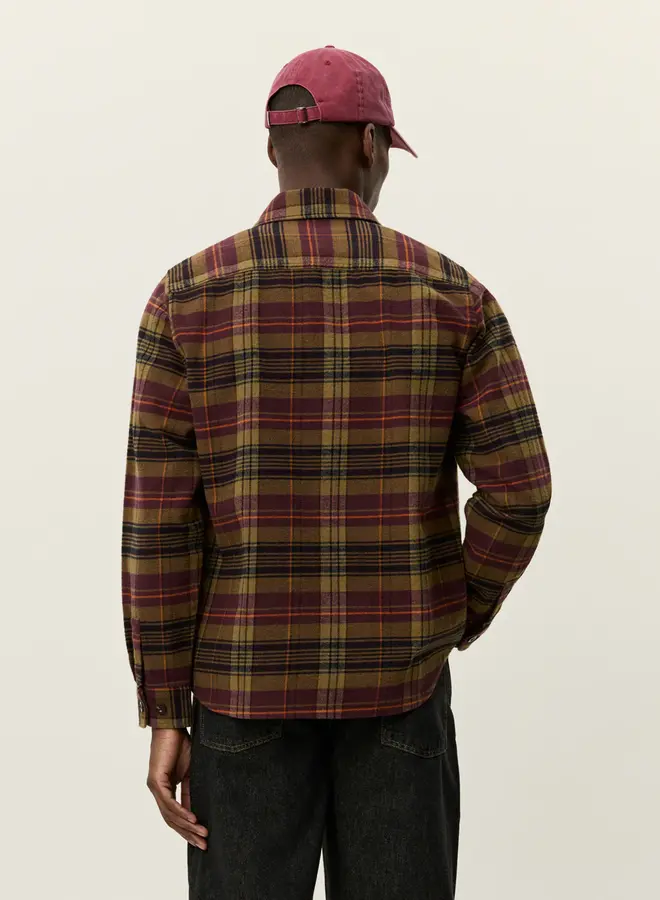 Les Deux 1000546 Lennon Check Overshirt - 625 Fudge