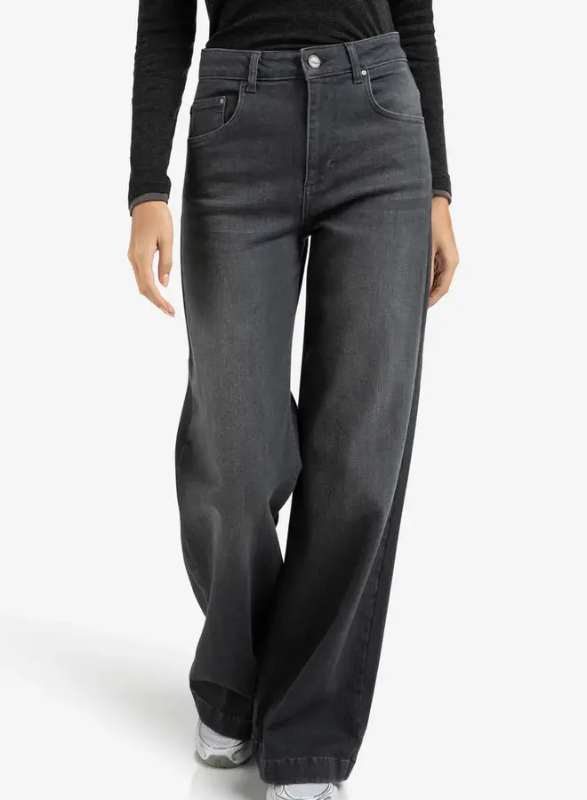 Jeans High Waist Wide Leg 01-311109-509 - 01113 Grey Denim