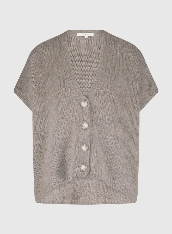 Gebreid Vest W25_129_ - 1220 Dirty Grey