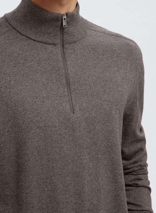 Selected Half Zip Trui  SLHBERG 16074687 - Morel Twist
