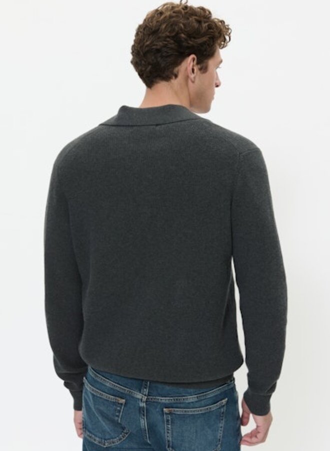 Matinique Trui Polo 30208618 Makollo - 300270 Dark Grey Melange