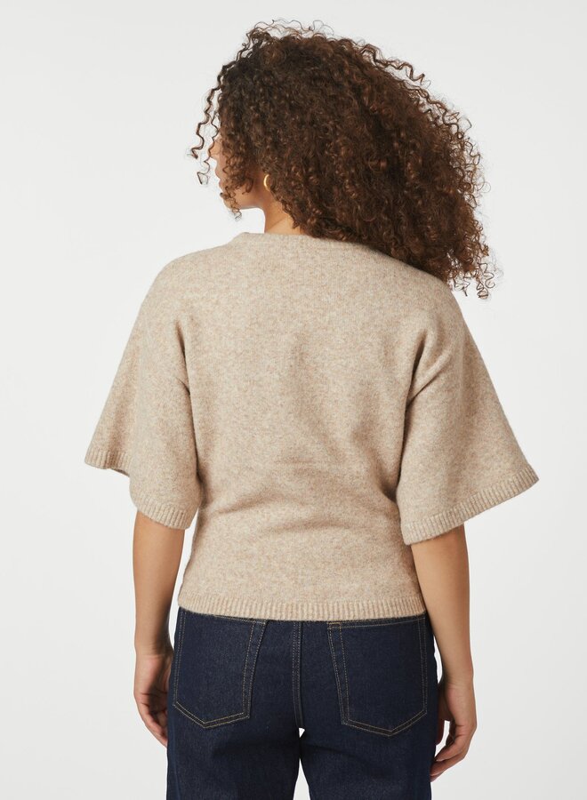 Neo Noir Trui Asha Knit Tee 164730  - Sand Melange