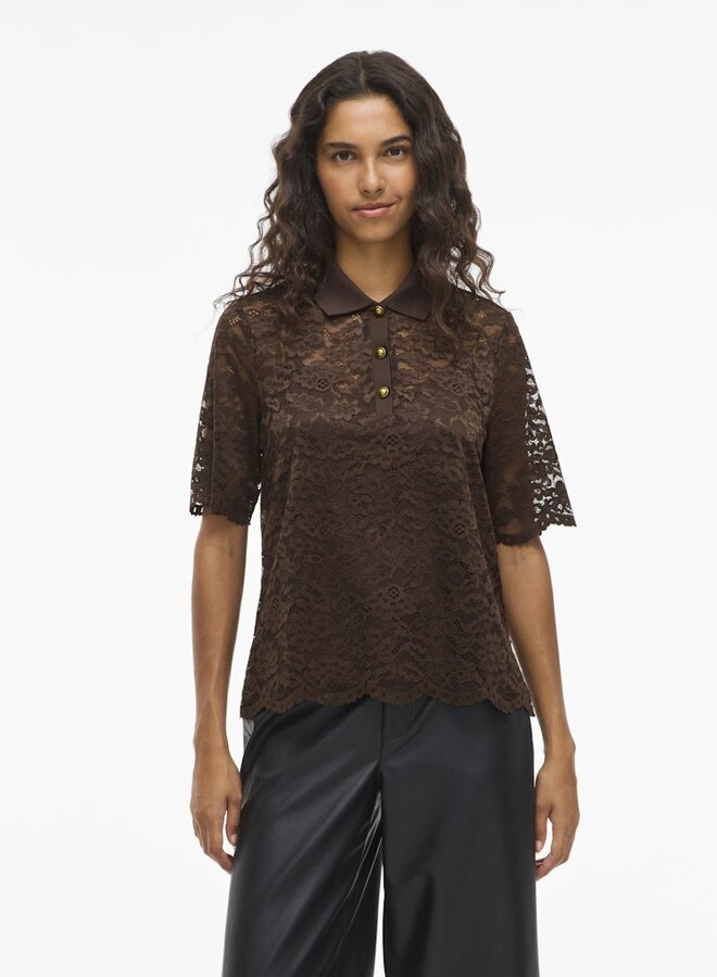 Top lace VISTACIA 14112498 - Coffee Bean