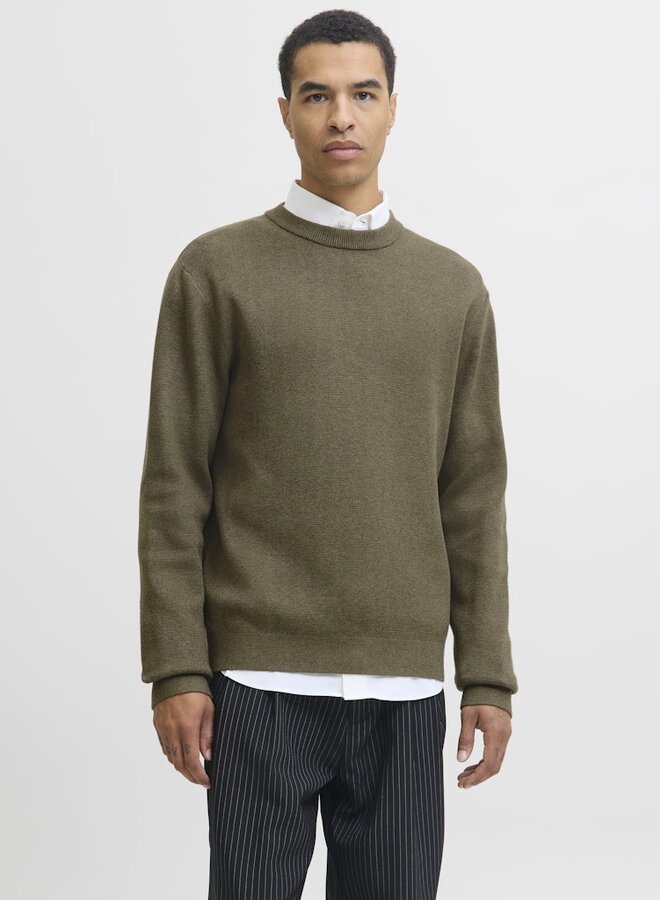 Jack & Jones Trui knit JPRBLAMILANO 12259666 - Stone Gray