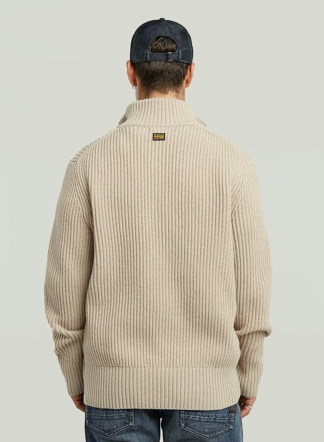 G-Star Trui Essential half zip knit D23938E212 - Dk Brick