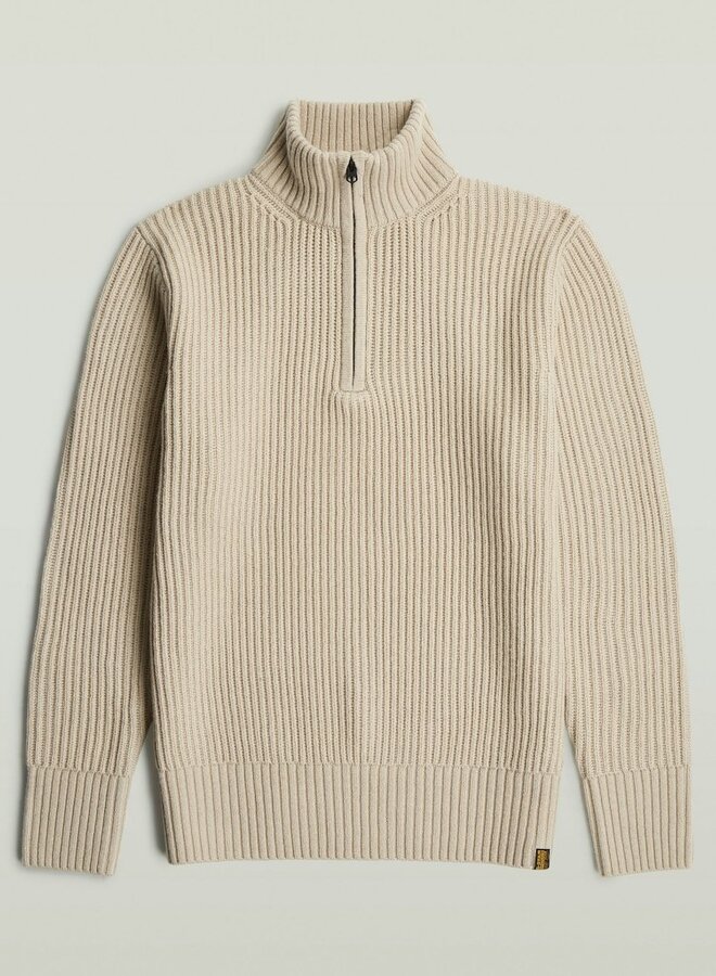 G-Star Trui Essential half zip knit D23938E212 - Dk Brick