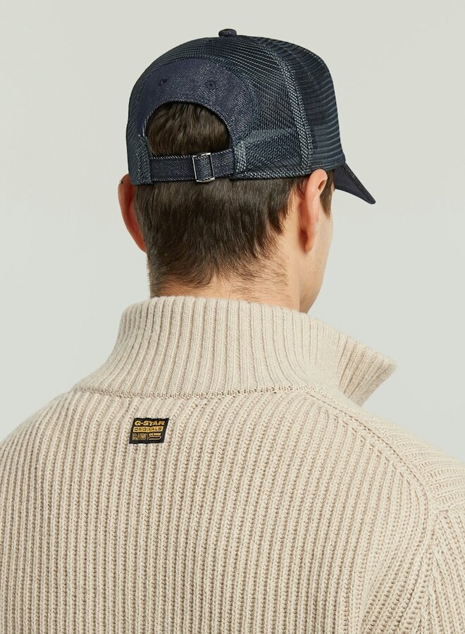G-Star Trui Essential half zip knit D23938E212 - Dk Brick