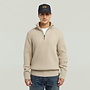 G-Star Trui Essential half zip knit D23938E212 - Dk Brick