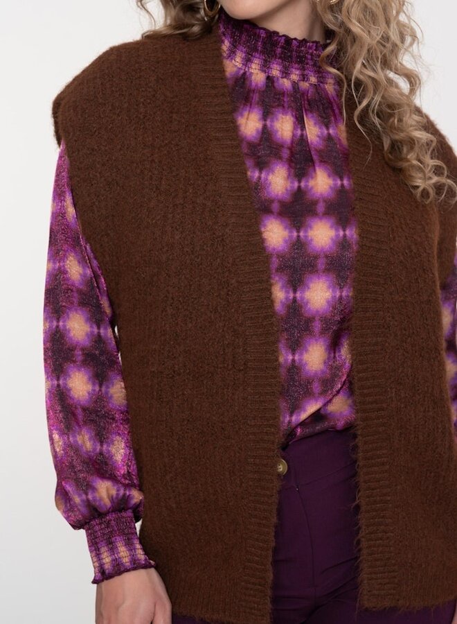 Geisha Gilet hairy 5483029 - Brown