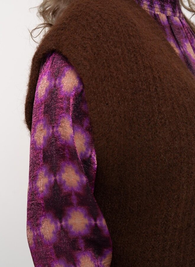 Geisha Gilet hairy 5483029 - Brown