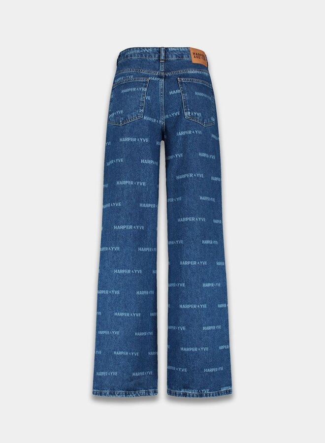 Harper and Yve Wide Leg Jeans Mayra AW25D102 - 421 Mid Blue