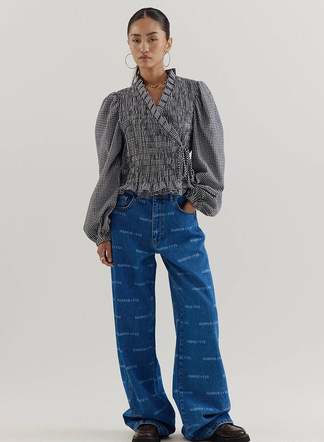 Harper and Yve Wide Leg Jeans Mayra AW25D102 - 421 Mid Blue
